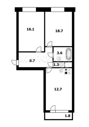 
   Продам 3-комнатную, 65.3 м², Спортивная ул, 31

. Фото 17.