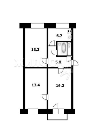 
   Продам 3-комнатную, 57.1 м², Степная ул, 54

. Фото 1.