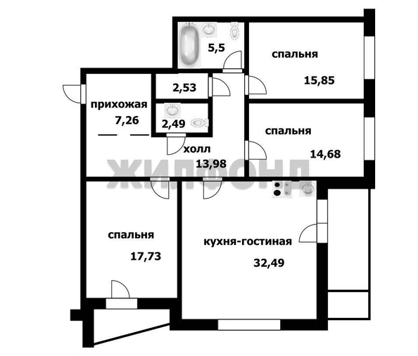 
   Продам 4-комнатную, 114.6 м², Семьи Шамшиных ул, 26/1

. Фото 24.
