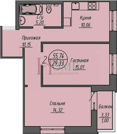 
  Сдам посуточно в аренду 2-комнатную квартиру, 56 м², Новосибирск

. Фото 12.