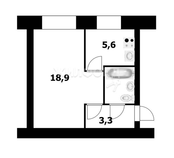 
   Продам 1-комнатную, 30.8 м², Дзержинского пр-кт, 24/1

. Фото 7.