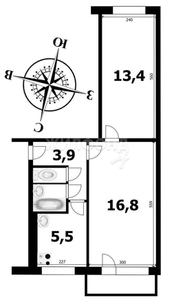 
   Продам 2-комнатную, 46.7 м², Планировочная ул, 29/1

. Фото 4.