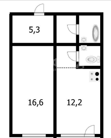 
  Сдам в аренду 1-комнатную квартиру, 42 м², Новосибирск

. Фото 12.