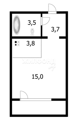 
   Продам студию, 27.5 м², Мясниковой ул, 30

. Фото 31.