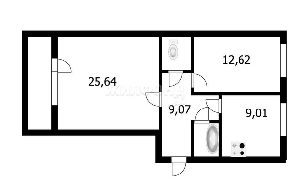 
   Продам 2-комнатную, 60.5 м², Микрорайон тер, 26а

. Фото 1.