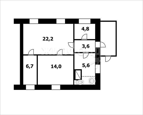 
   Продам 4-комнатную, 59.1 м², Ленина ул, 79

. Фото 9.