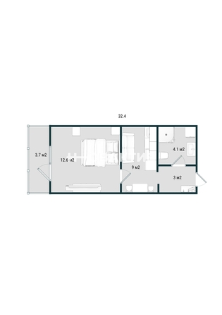 
  Продается студия, 32.4 м², Дмитрия Шмонина ул, д. 1
. Фото 3.