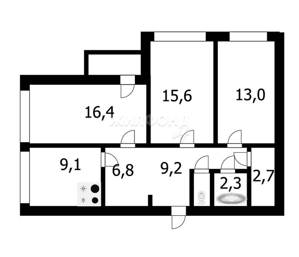 
   Продам 3-комнатную, 76.4 м², Кожемякина ул, 179

. Фото 18.