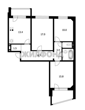 
   Продам 3-комнатную, 73 м², Тюленина ул, 14

. Фото 18.