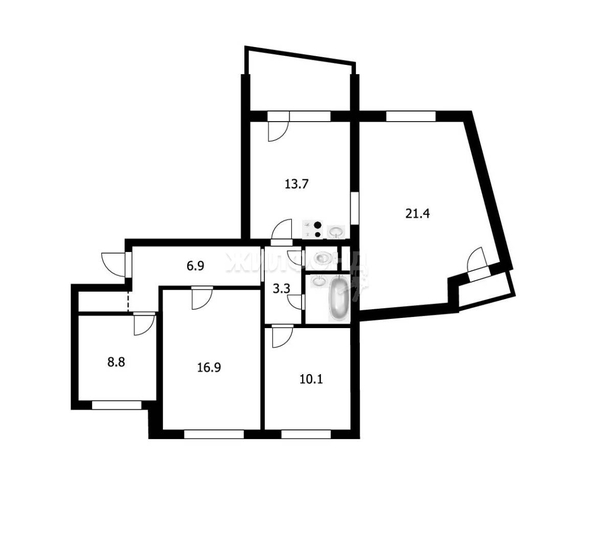 
   Продам 4-комнатную, 85.8 м², Земнухова ул, 7/1

. Фото 3.