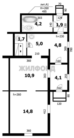 
   Продам дом, 47.7 м², Новосибирск

. Фото 9.