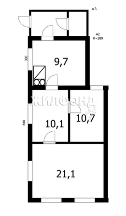 
   Продам дом, 51.6 м², Новосибирск

. Фото 8.