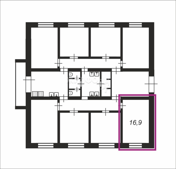 
   Продам комнату, 17 м², Ломоносова ул, 59

. Фото 5.