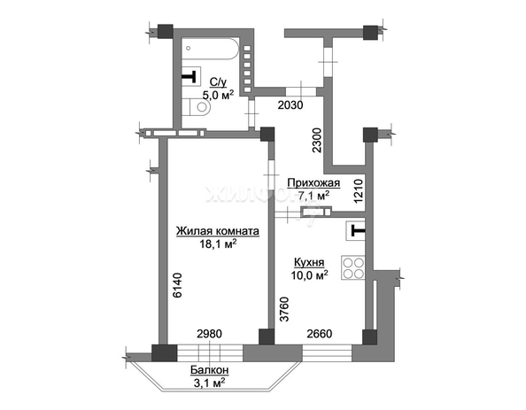 
   Продам 1-комнатную, 40.2 м², Тюленина ул, 26

. Фото 10.