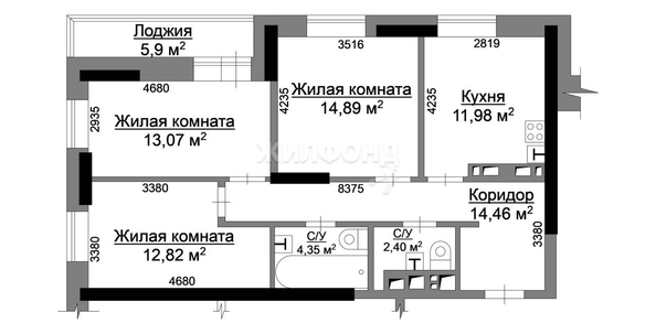 
   Продам 3-комнатную, 73.1 м², Немировича-Данченко ул, 167/3

. Фото 31.