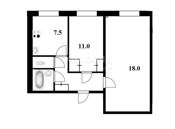 
   Продам 2-комнатную, 46.1 м², Адриена Лежена ул, 3/1

. Фото 6.