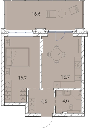 
   Продам 1-комнатную, 58.2 м², Тайм Сквер

. Фото 19.