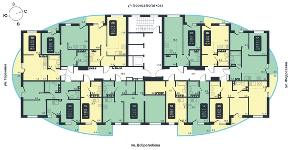 
   Продам 2-комнатную, 44.54 м², Никольский парк, дом 5

. Фото 1.