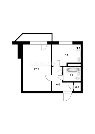 
   Продам 1-комнатную, 33.1 м², Троллейная ул, 71

. Фото 22.