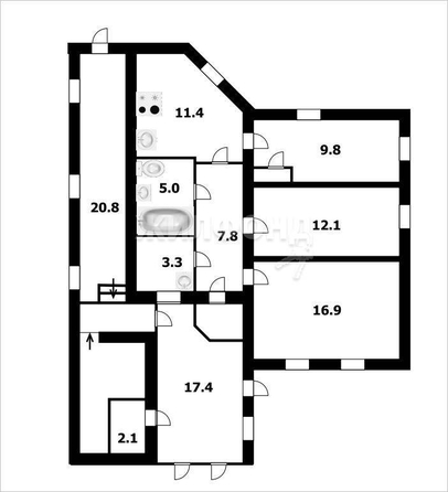 
   Продам дом, 107 м², Новосибирск

. Фото 10.