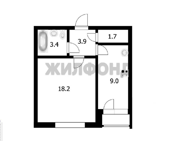 
  Продается 1-комн. квартира, 36.3 м², Гусинобродское ш, д. 33
. Фото 11.