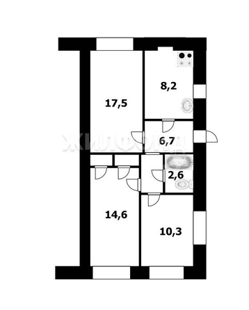 
   Продам 3-комнатную, 61.3 м², Рионская ул, 15

. Фото 17.