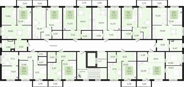 
  Продается 1-комн. квартира, 44.17 м², ЖК Новый парк, II этап дом 2
. Фото 1.