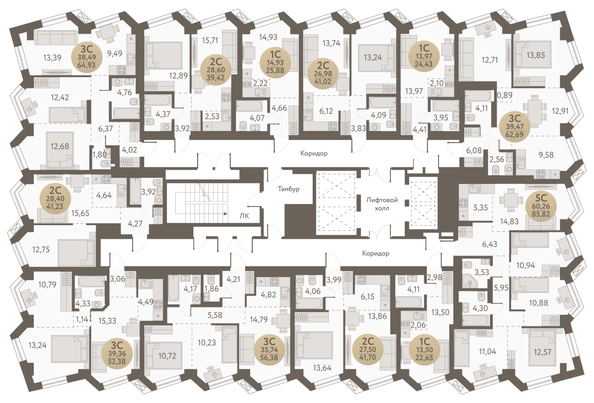 
   Продам 2-комнатную, 41.7 м², Urban-peaks (Городские вершины)

. Фото 1.