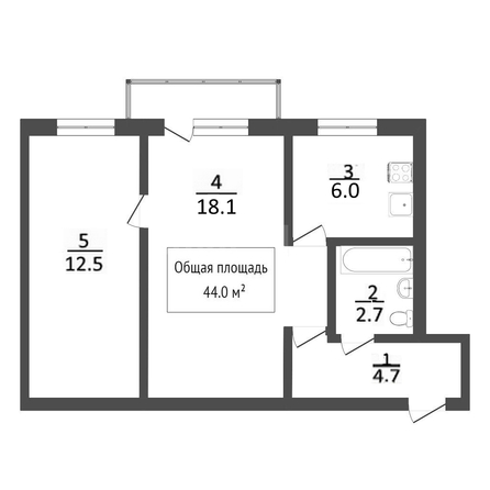 
  Сдам в аренду 2-комнатную квартиру, 44 м², Новосибирск

. Фото 3.