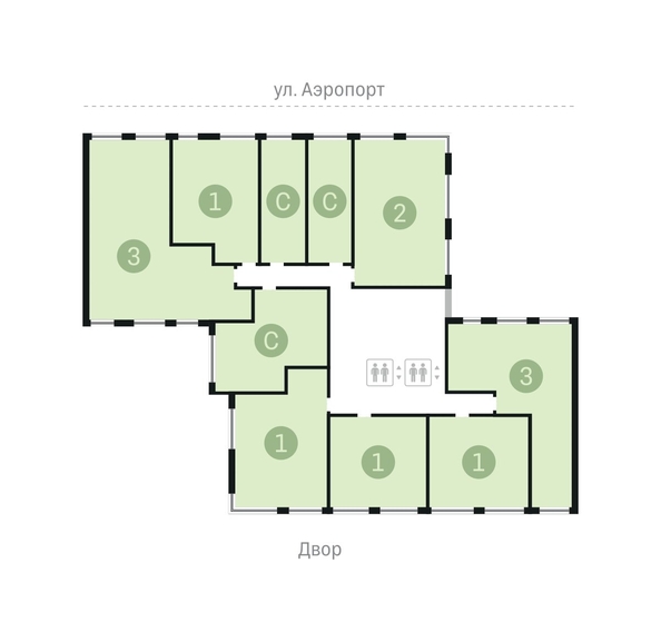 
   Продам студию, 44.2 м², Авиатор, дом 1-2

. Фото 9.