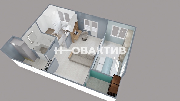 
   Продам 2-комнатную, 43.7 м², 

. Фото 24.