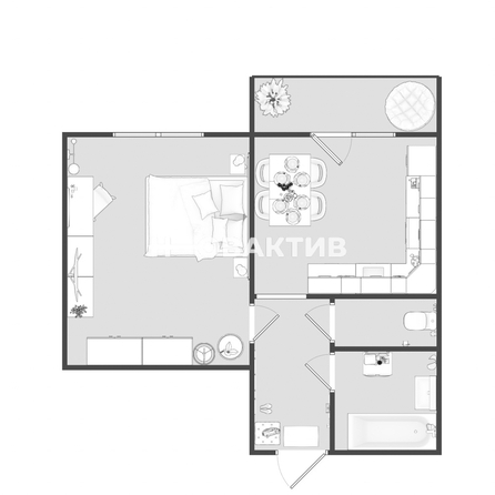 
   Продам 1-комнатную, 37.3 м², 

. Фото 4.