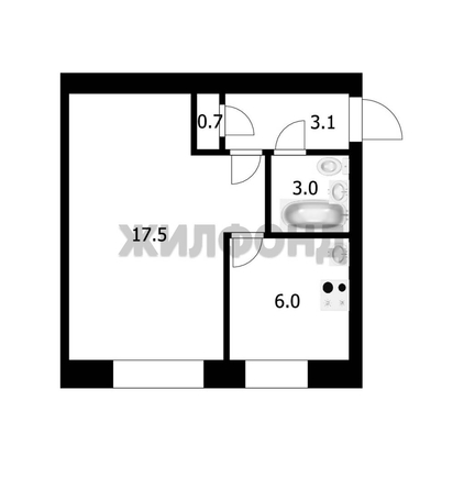 
   Продам 1-комнатную, 30.7 м², Танковая ул, 31

. Фото 11.