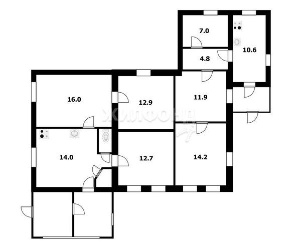 
   Продам дом, 48.5 м², Обь

. Фото 9.