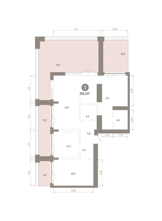 
  Продается 3-комн. квартира 151.06 м², в ЖК Европейский берег, дом 45. Фото 1.