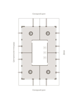 
   Продам 2-комнатную, 135.33 м², Европейский берег, дом 45

. Фото 1.