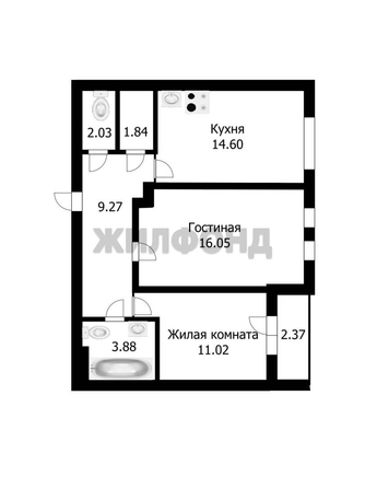 
   Продам 2-комнатную, 61.06 м², Обская ул, 46

. Фото 34.