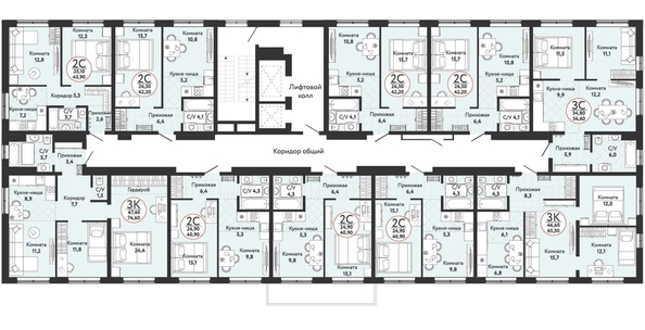 
   Продам 3-комнатную, 74.6 м², Одоевский, дом 1

. Фото 1.