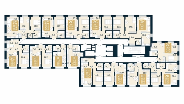 
   Продам 3-комнатную, 85.1 м², Первый на Есенина, дом 3

. Фото 1.