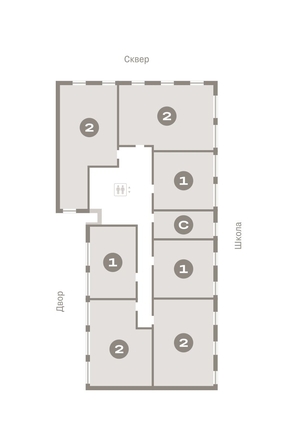 
   Продам 1-комнатную, 42.53 м², Европейский берег, дом 45

. Фото 1.