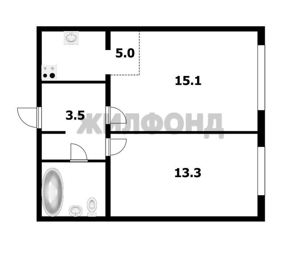 
   Продам 2-комнатную, 43.08 м², Татьяны Снежиной ул, 141/13

. Фото 8.