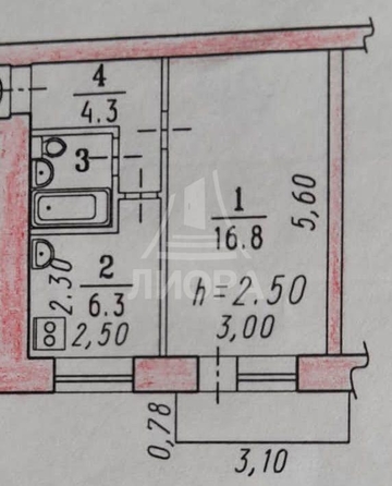 
   Продам 1-комнатную, 31 м², Челюскинцев ул, 93

. Фото 2.