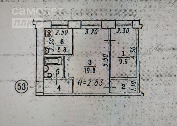 
   Продам 2-комнатную, 43.9 м², Серова ул, 4А

. Фото 1.