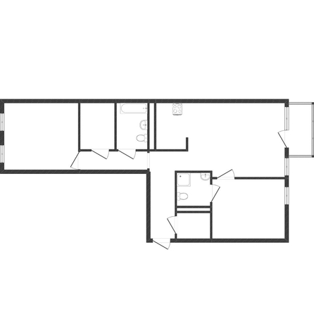 
   Продам 2-комнатную, 43.2 м², Андрианова ул, 2

. Фото 1.