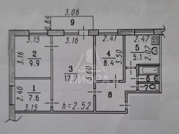 
   Продам 4-комнатную, 59.2 м², Мира пр-кт, 161Е

. Фото 20.