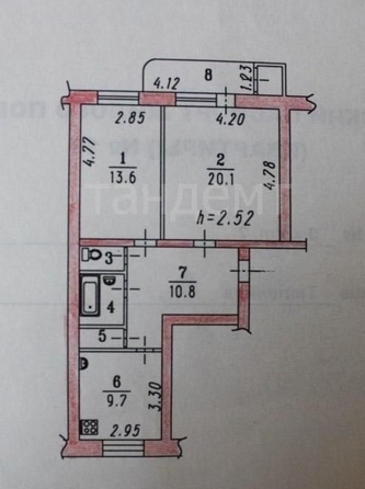 
   Продам 2-комнатную, 61 м², Сергея Тюленина ул, 3к2

. Фото 6.