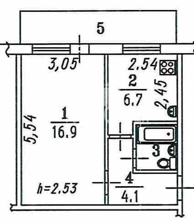 
   Продам 1-комнатную, 31 м², Бережного ул, 3А

. Фото 7.