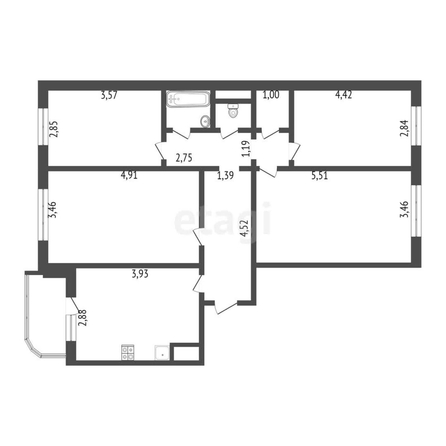 
   Продам 4-комнатную, 83 м², Дмитриева ул, 1/7

. Фото 1.