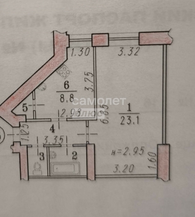 
  Продается 1-комн. квартира, 41.1 м², Орджоникидзе ул, д. 16
. Фото 2.