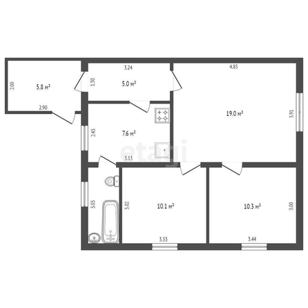 
  Продается 3-комн. квартира, 55.9 м², Академика Павлова ул, д. 8
. Фото 5.